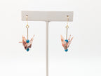 Pink Blossom, Apatite Origami Crane Earrings