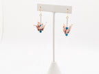 Pink Blossom, Apatite Origami Crane Earrings