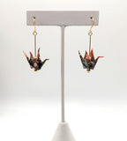 Multicolor Origami Crane Earrings