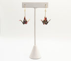 Multicolor Origami Crane Earrings