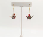 Multicolor Origami Crane Earrings