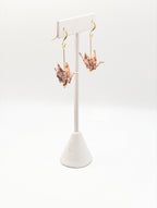 Pink Blossom Origami Crane Earrings