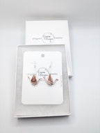 Pink Blossom Origami Crane Earrings