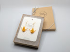 Soft Yellow Origami Crane Earrings