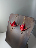 Red and Gold Washi Paper - Gold Wires - Large