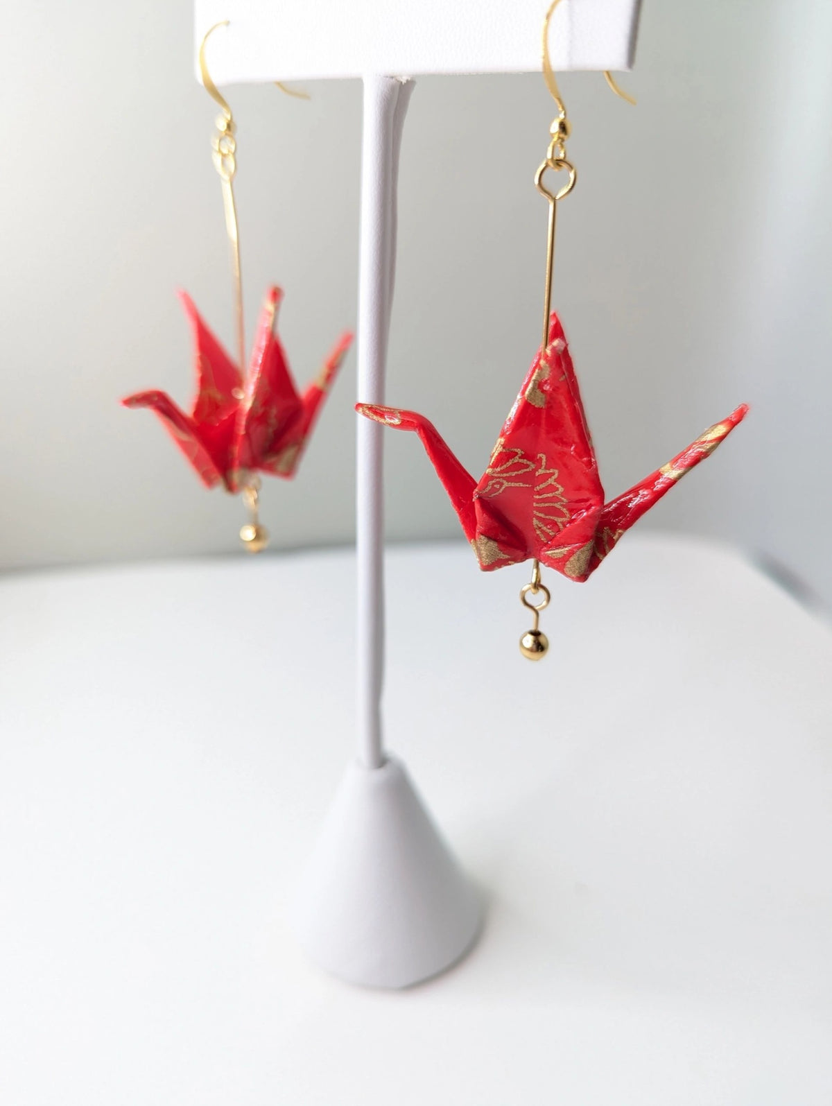 Red and Gold Washi Paper - Gold Wires - Large